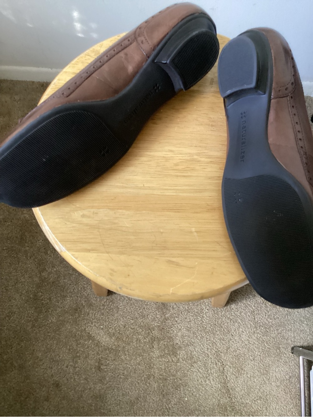 Naturalizer Brown Leather Kiltie Fringe Slip-On Loafers - Picture 6 of 6